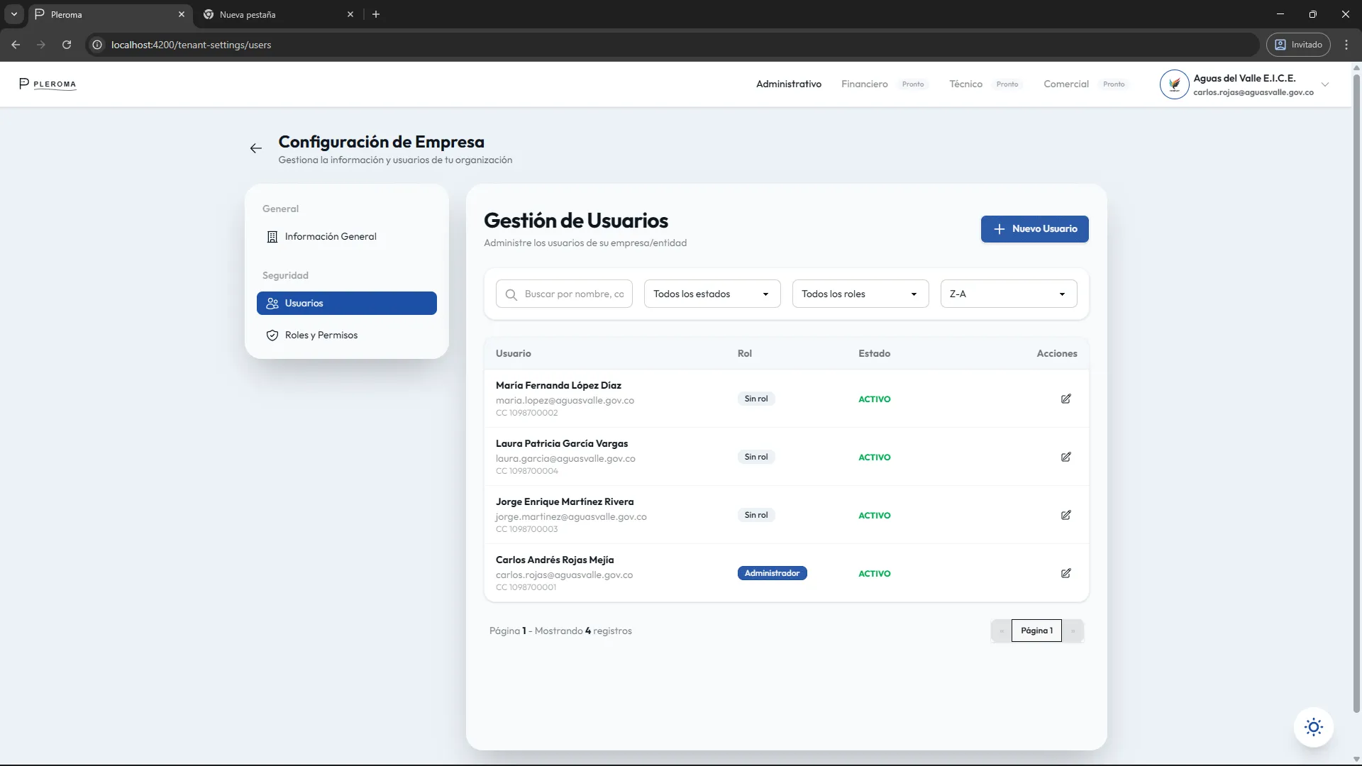 Configuración de Empresa