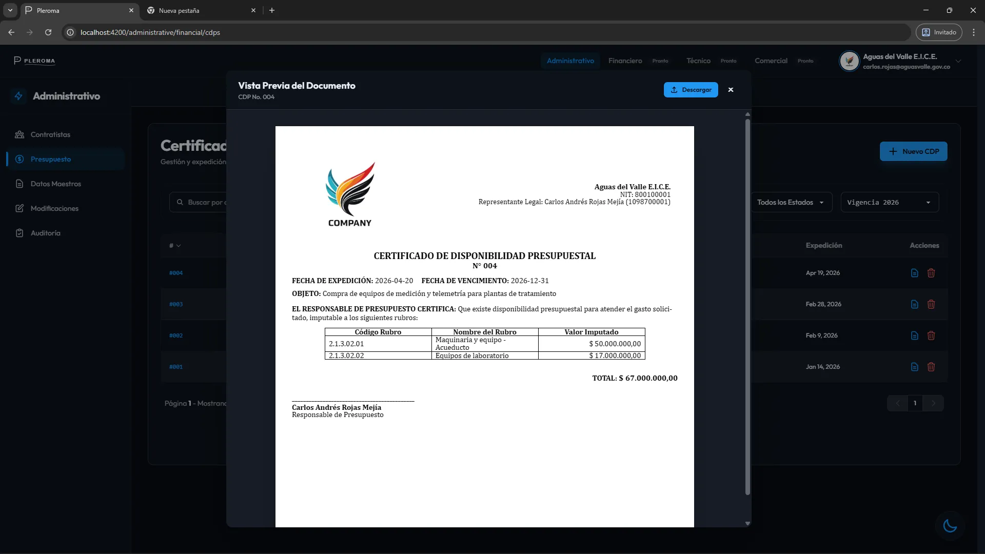 Generación de Documentos