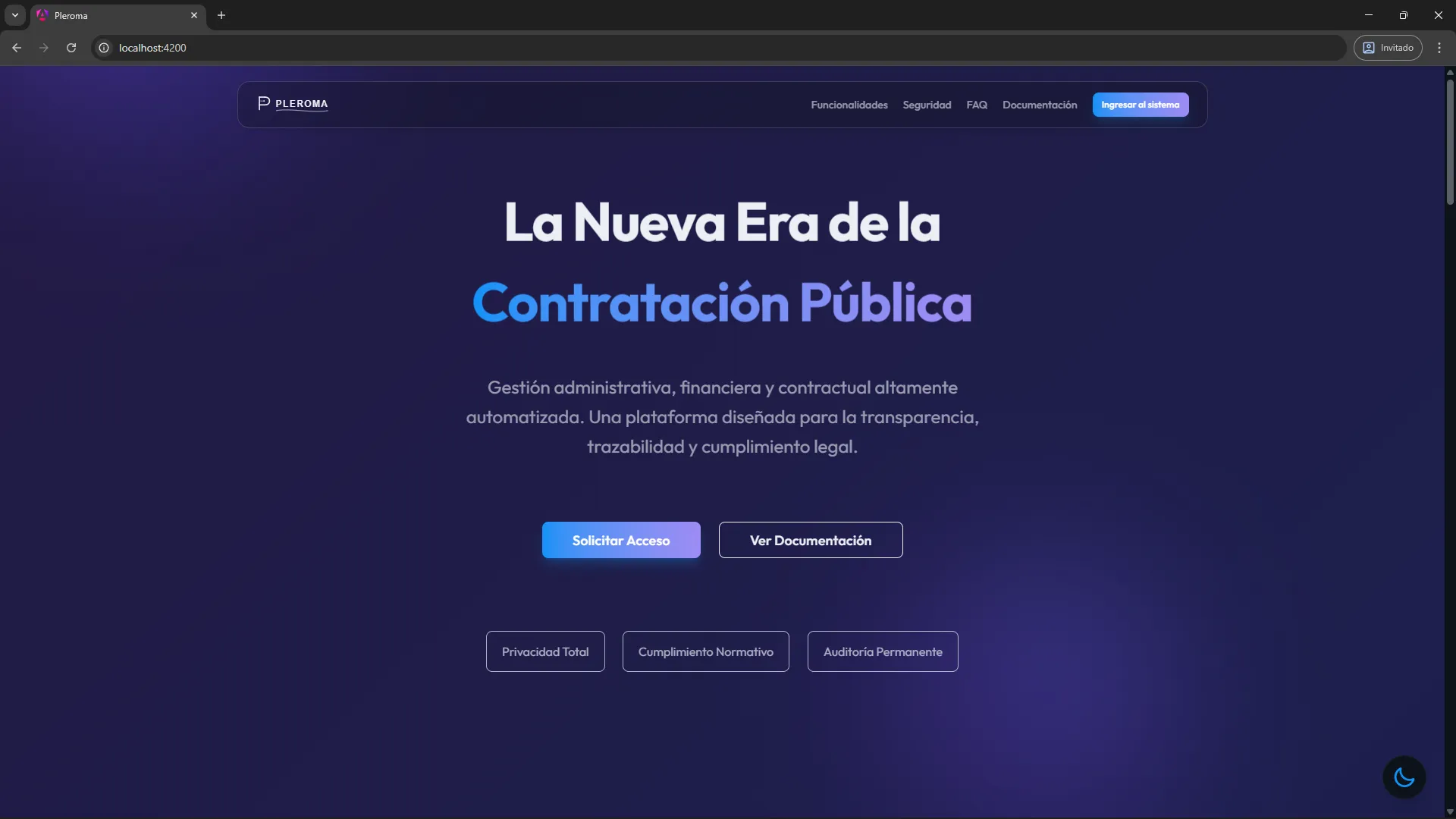 Pleroma - Sistema de Gestión de Contratación Pública